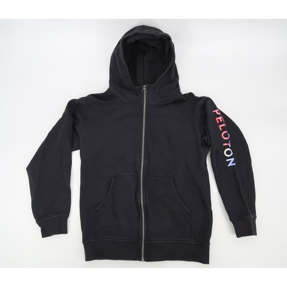lululemon athletica Tops - Lululemon Women's 6 Peloton All Yours Full Zip Hoodie Black Terry Sweatshirt
